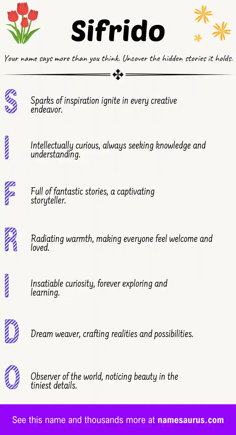 Acrostic poem about Sifrido.