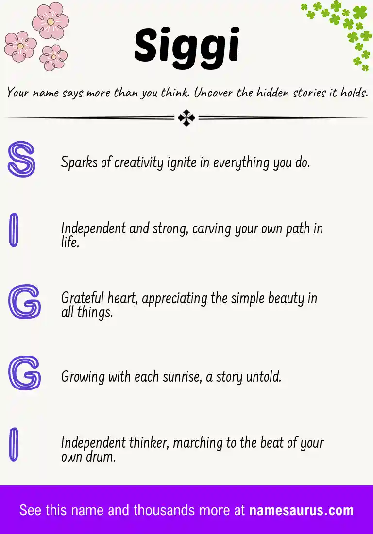 Acrostic poem about Siggi.