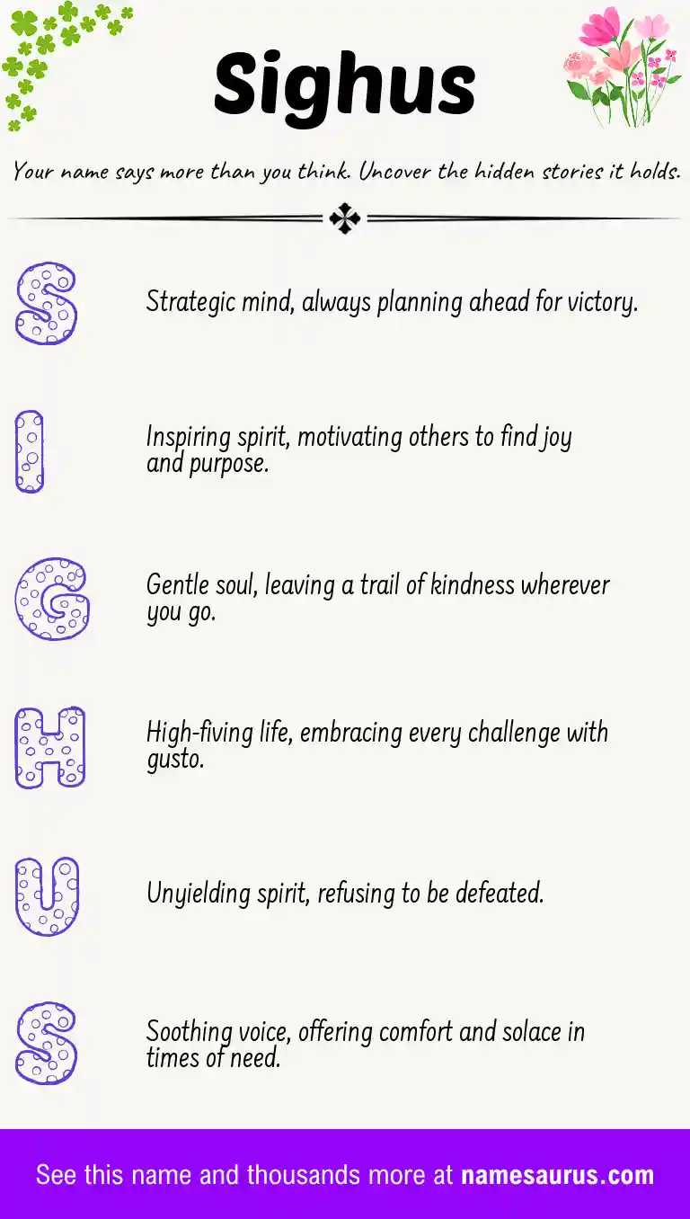 Acrostic poem about Sighus.