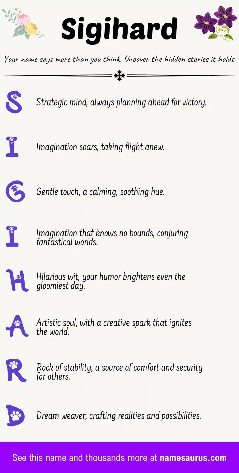 Acrostic poem about Sigihard.