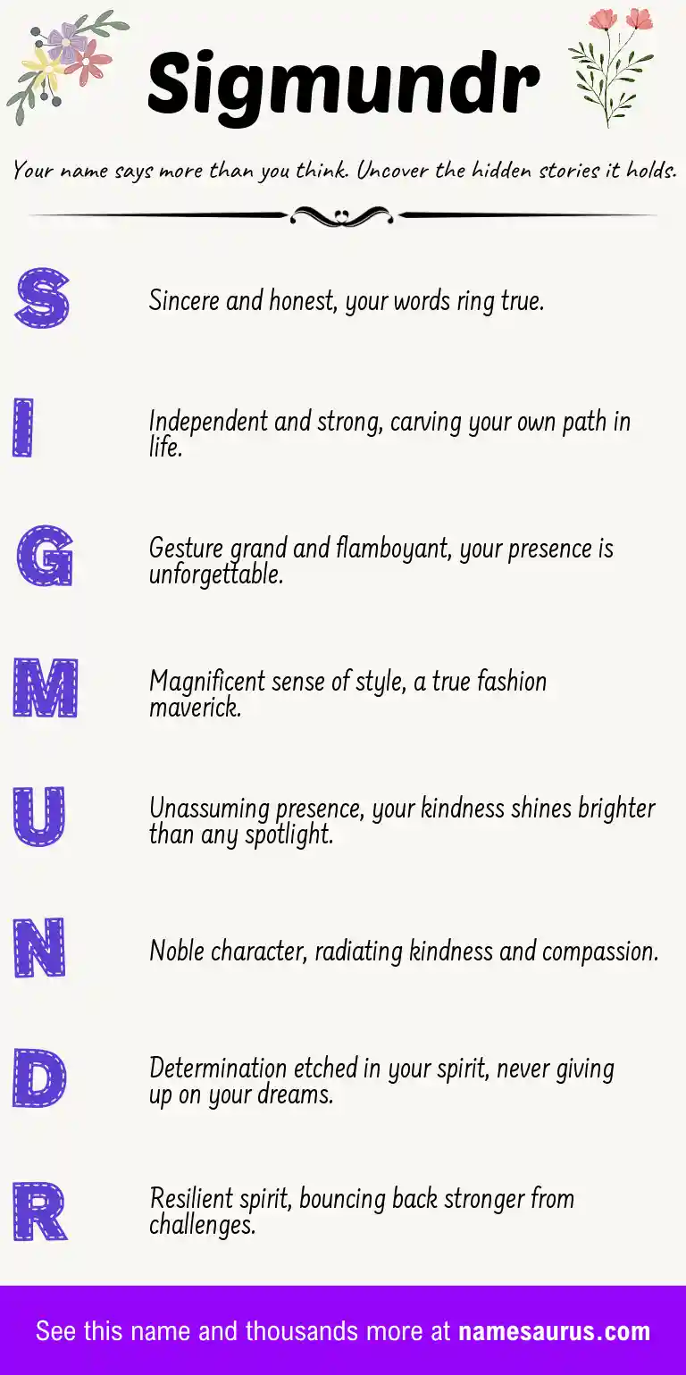 Acrostic poem about Sigmundr.