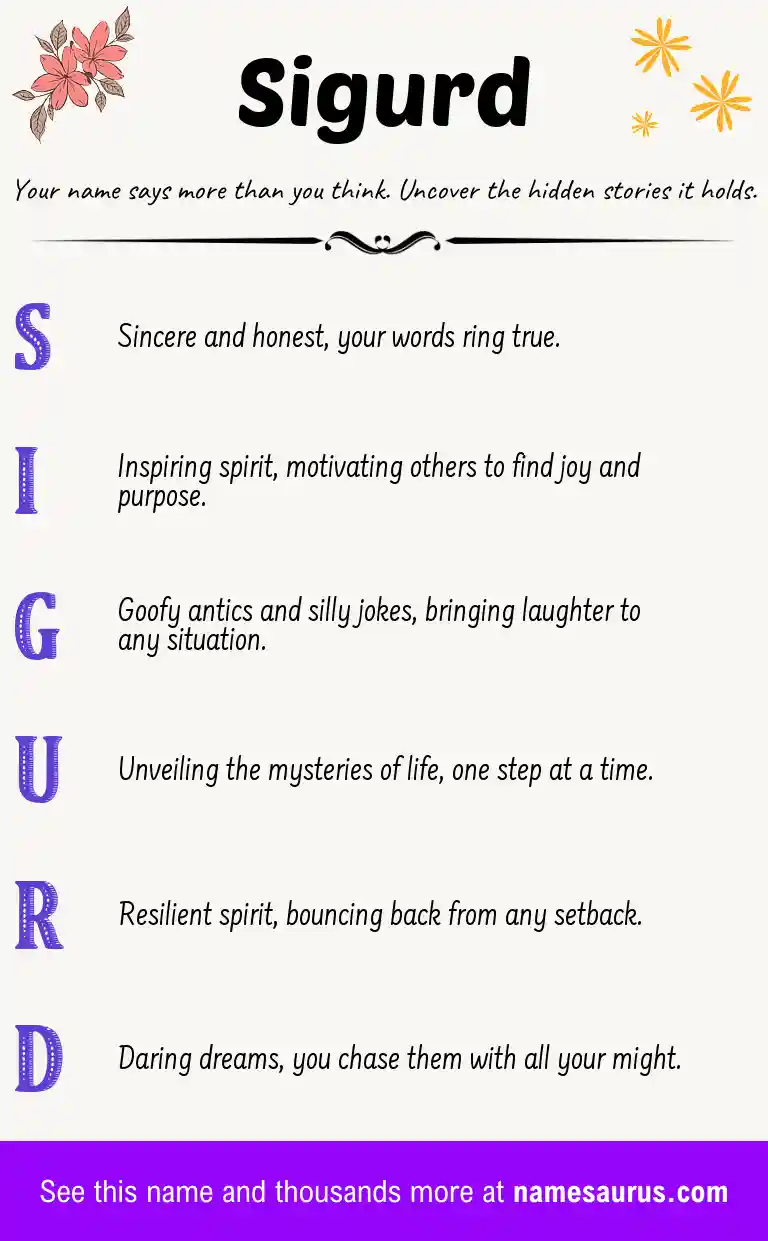 Acrostic poem about Sigurd.