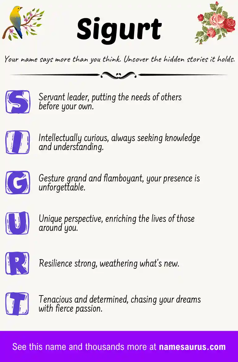 Acrostic poem about Sigurt.