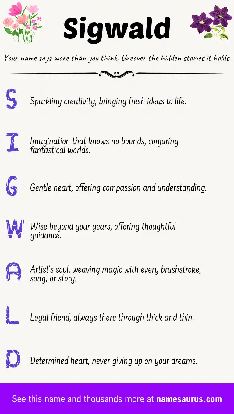 Acrostic poem about Sigwald.
