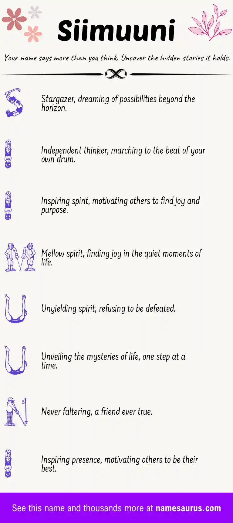 Acrostic poem about Siimuuni.