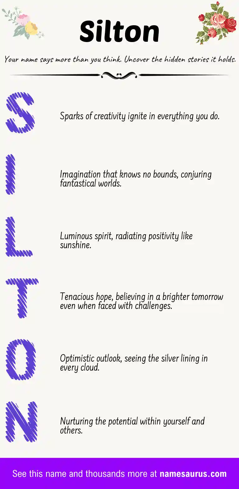 Acrostic poem about Silton.