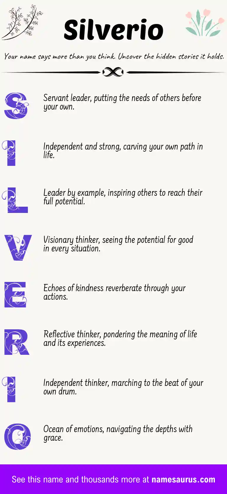 Acrostic poem about Silverio.