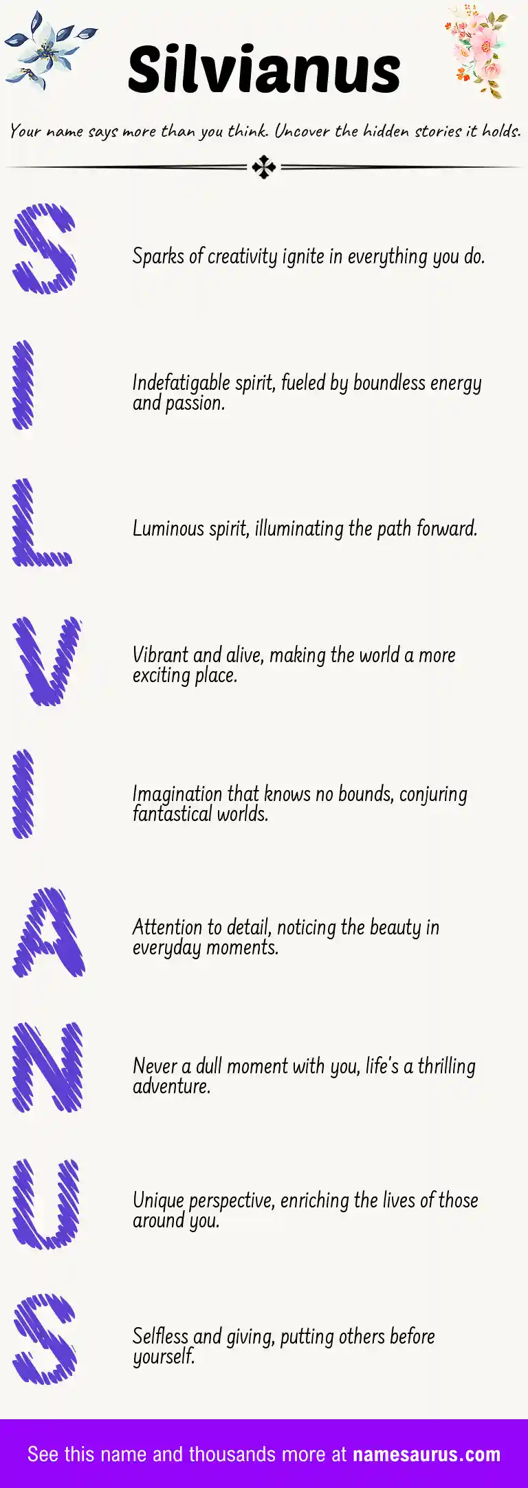 Acrostic poem about Silvianus.