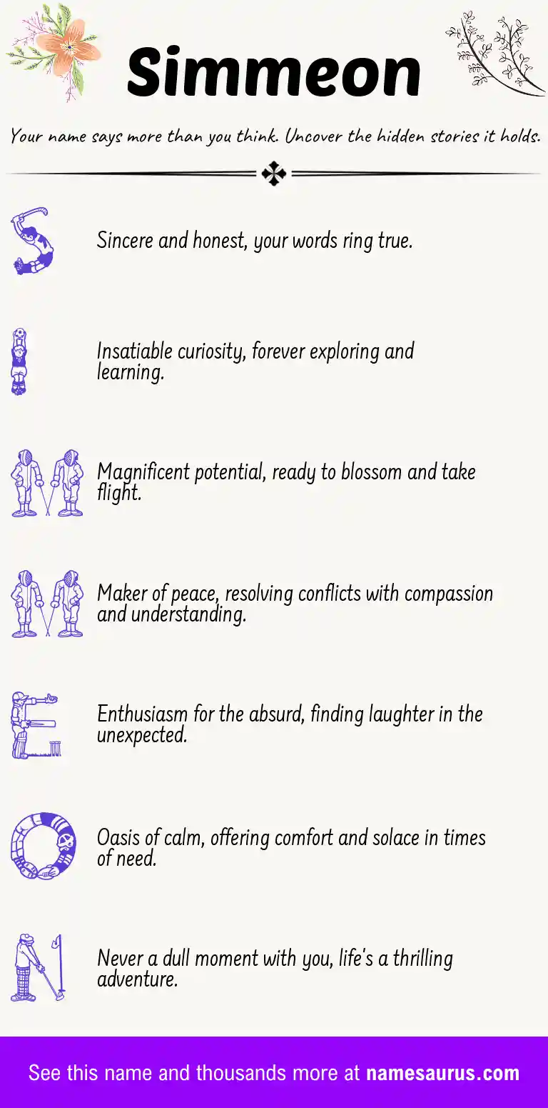 Acrostic poem about Simmeon.
