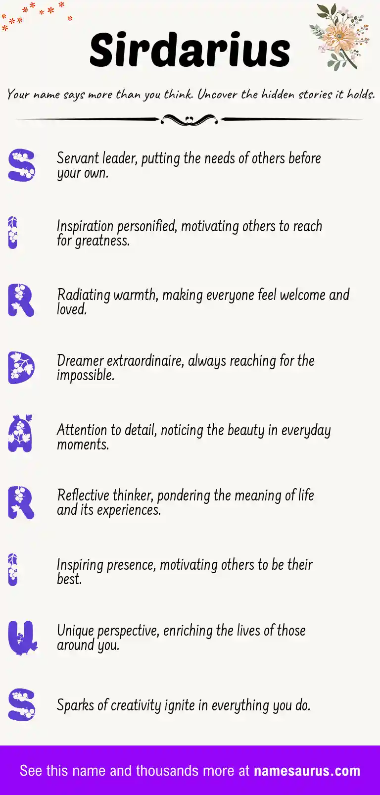 Acrostic poem about Sirdarius.