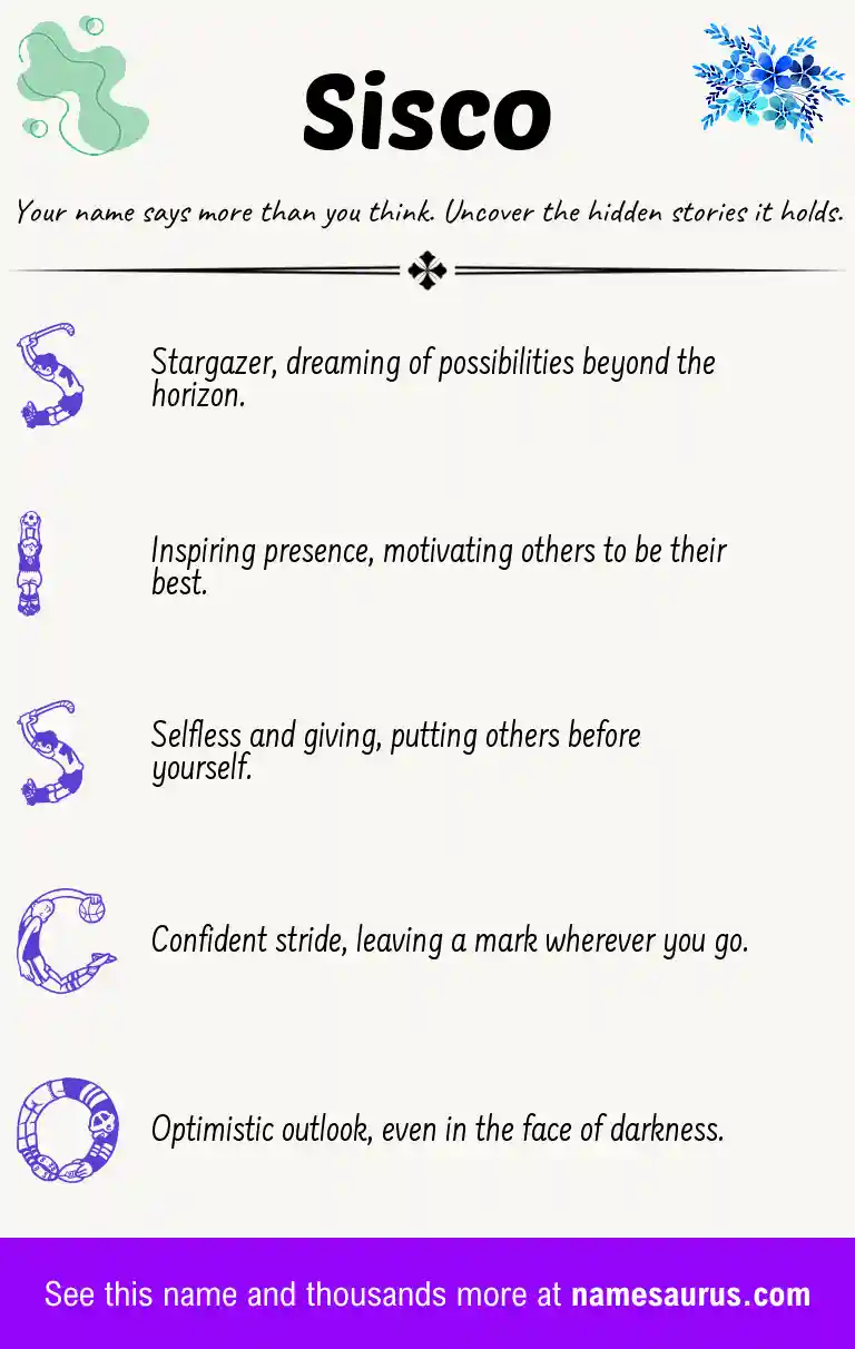 Acrostic poem about Sisco.