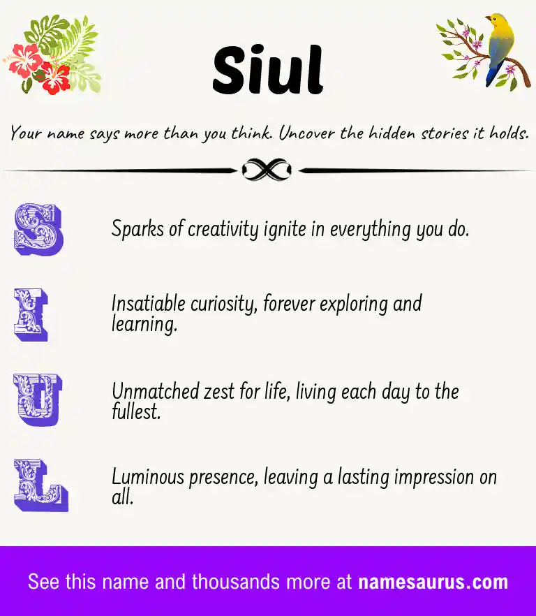 Acrostic poem about Siul.