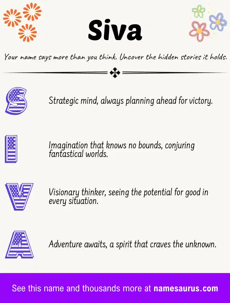 Acrostic poem about Siva.