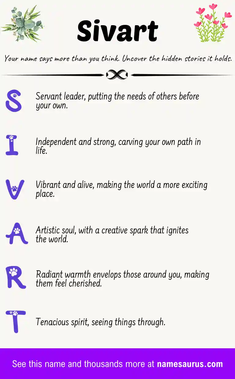 Acrostic poem about Sivart.