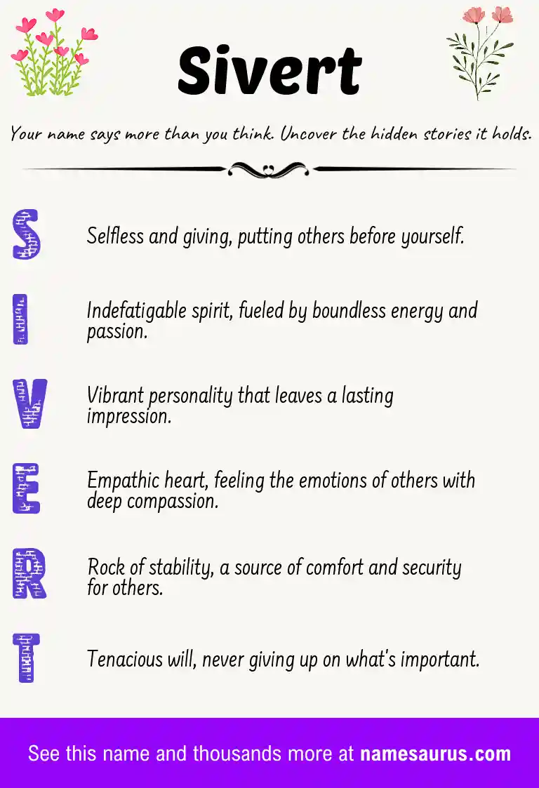 Acrostic poem about Sivert.