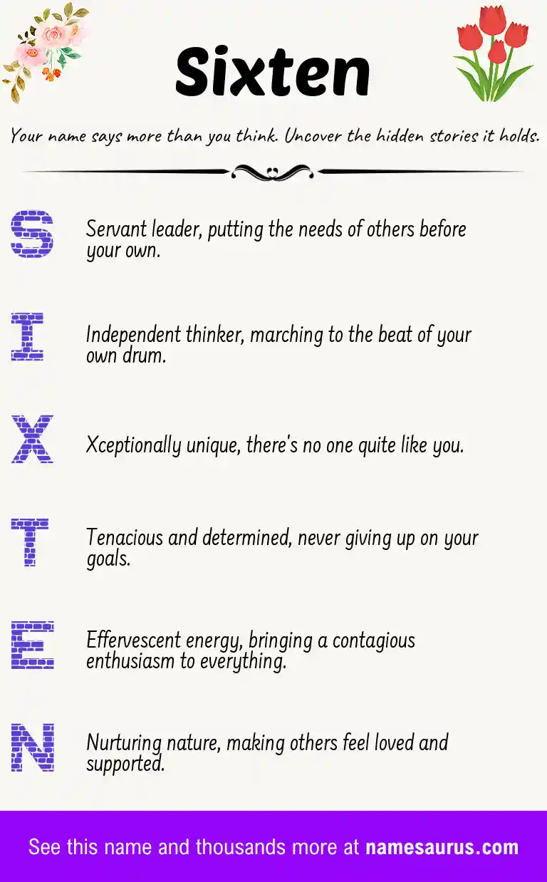 Acrostic poem about Sixten.