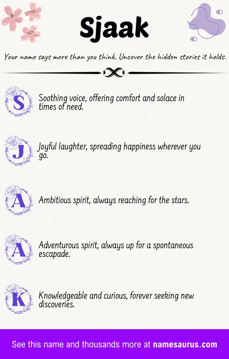 Acrostic poem about Sjaak.