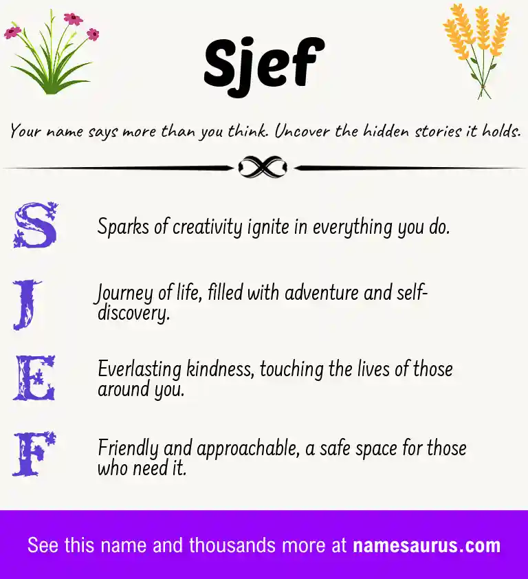 Acrostic poem about Sjef.
