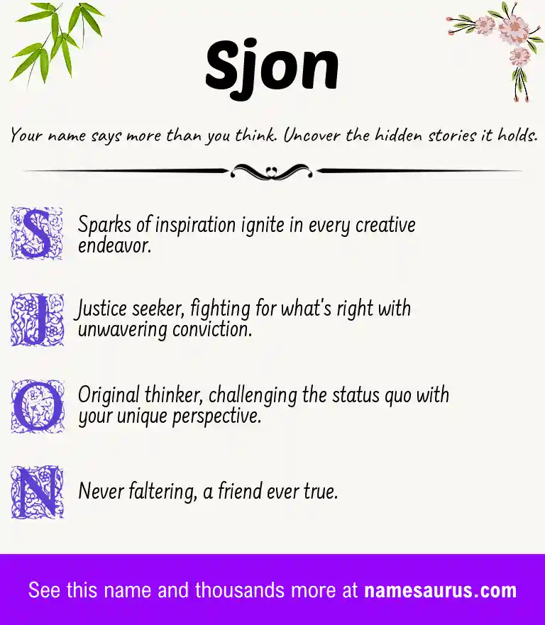 Acrostic poem about Sjon.