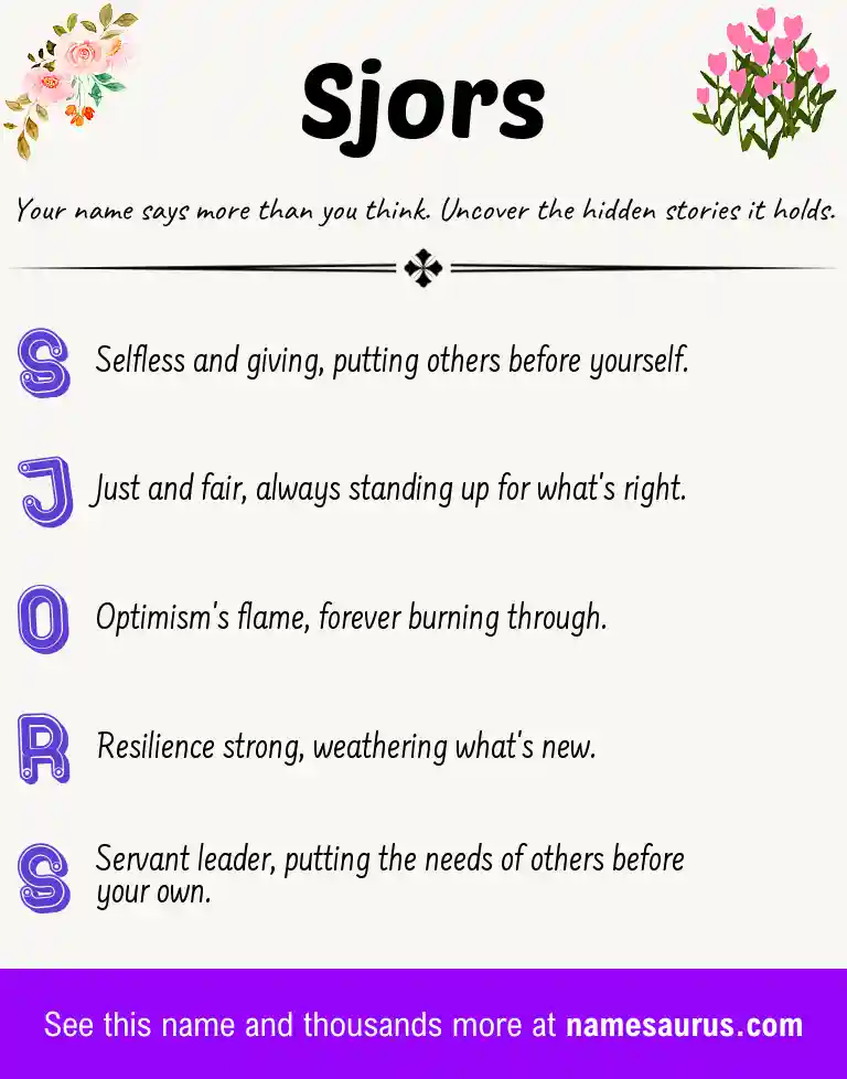 Acrostic poem about Sjors.