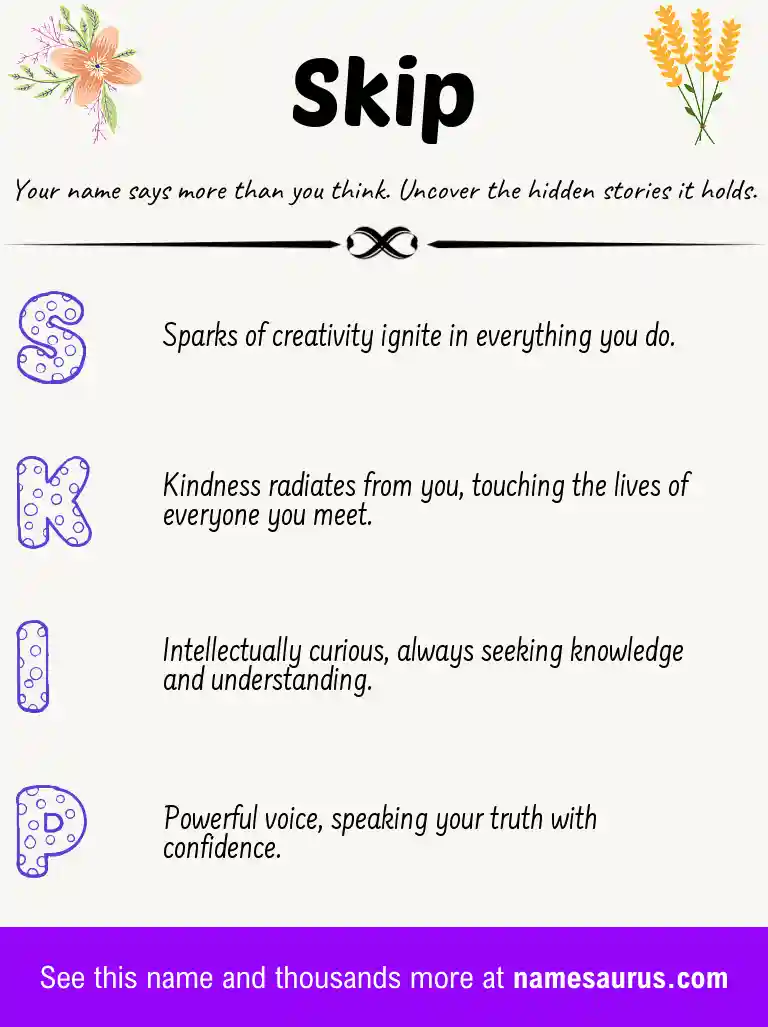 Acrostic poem about Skip.