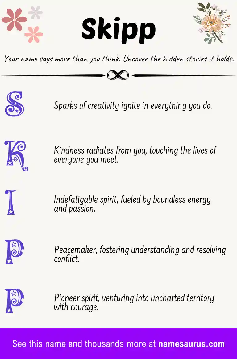 Acrostic poem about Skipp.