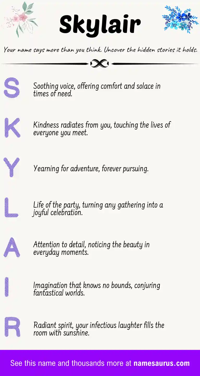 Acrostic poem about Skylair.
