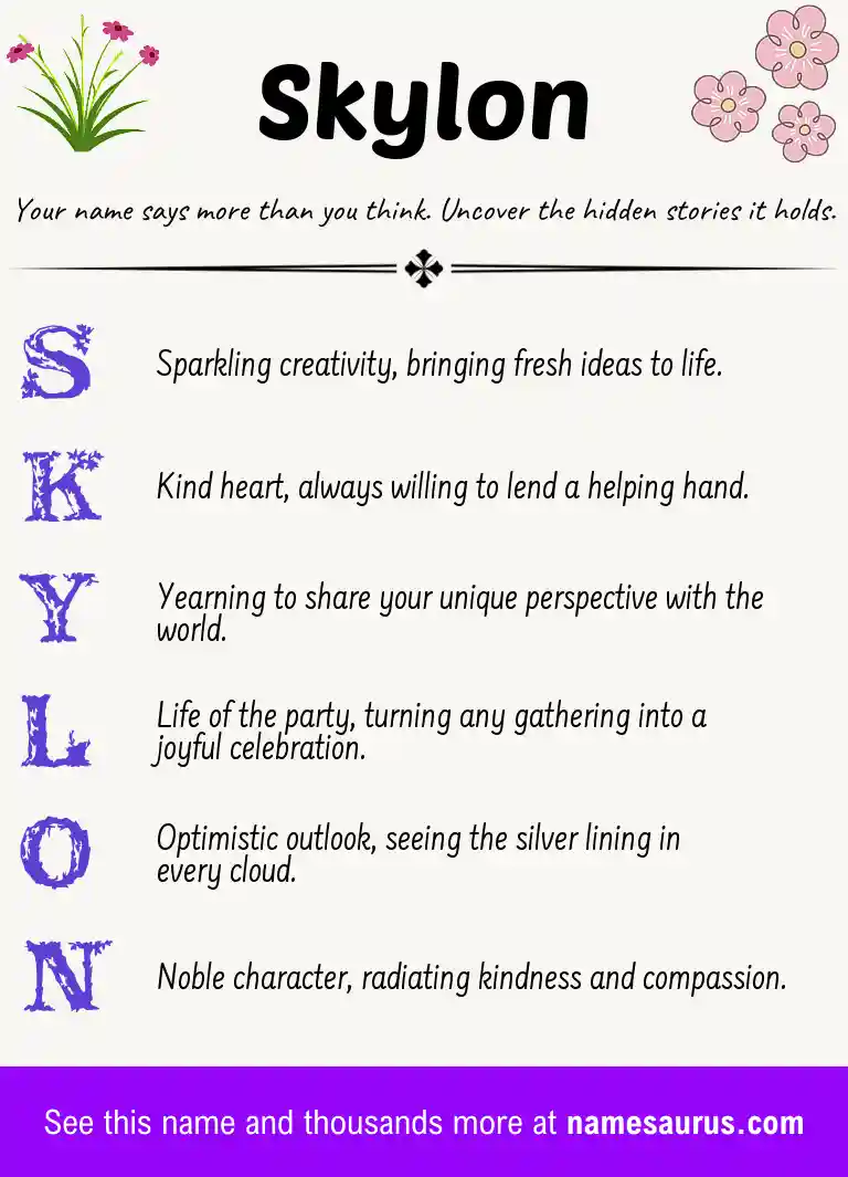 Acrostic poem about Skylon.