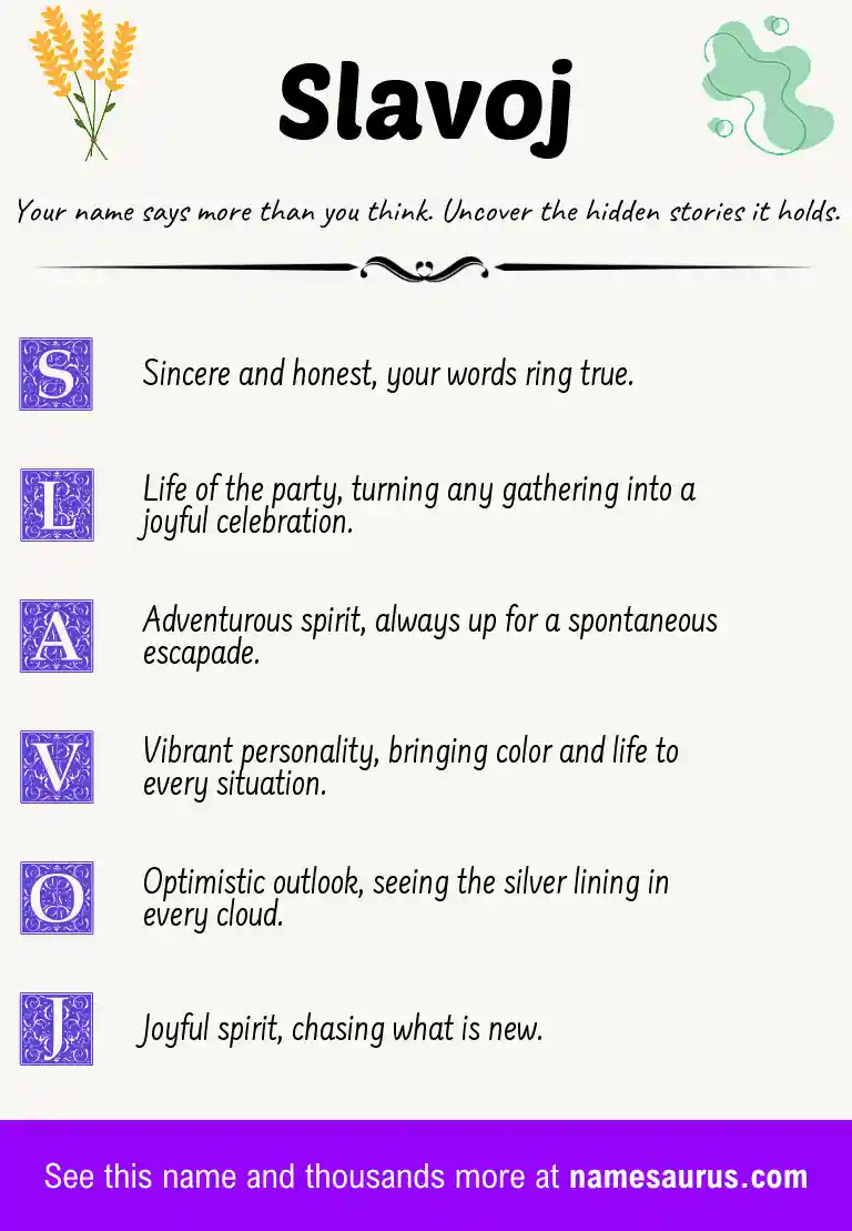 Acrostic poem about Slavoj.