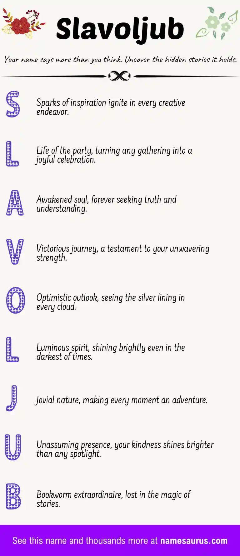 Acrostic poem about Slavoljub.