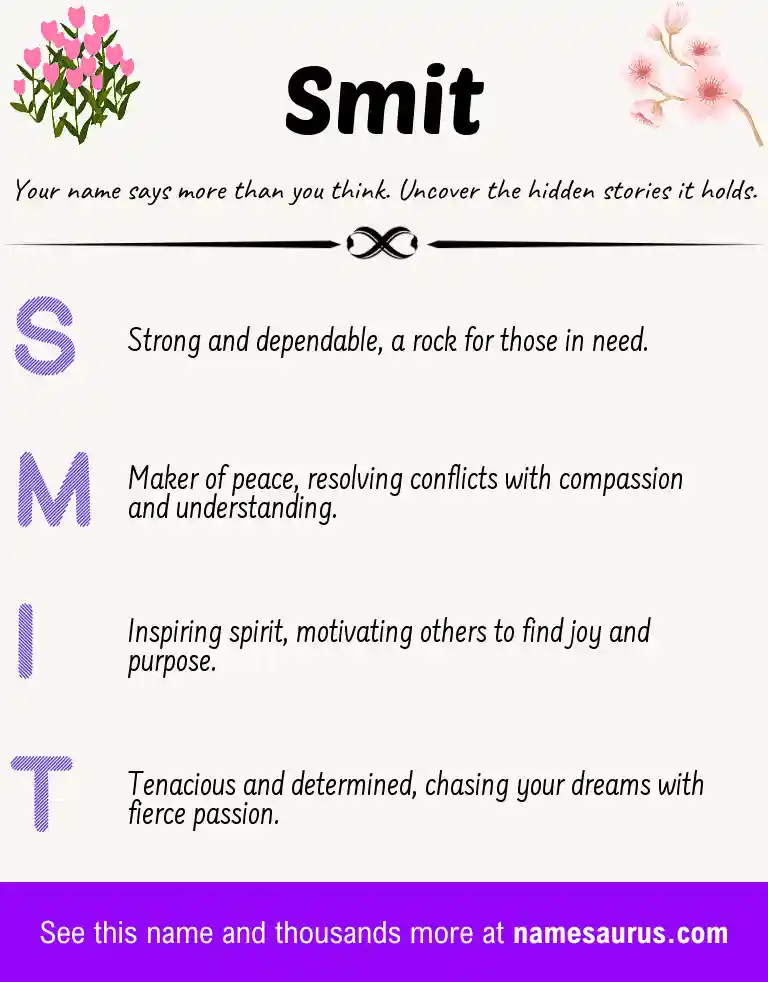 Acrostic poem about Smit.
