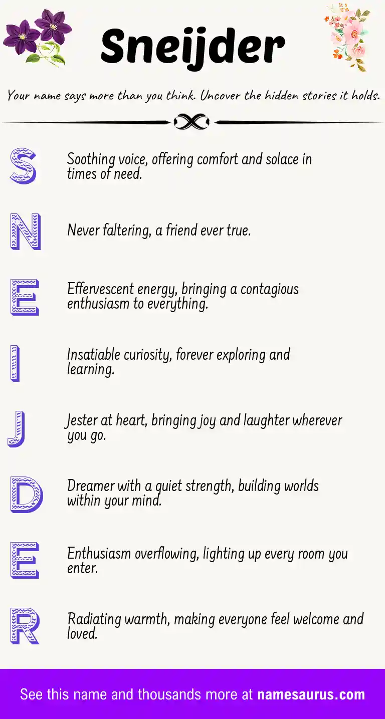 Acrostic poem about Sneijder.