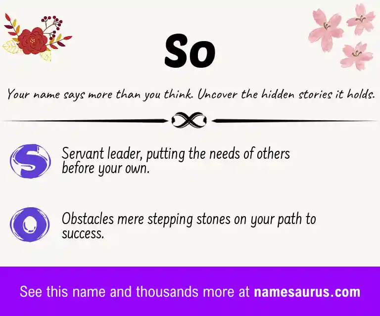 Acrostic poem about So.