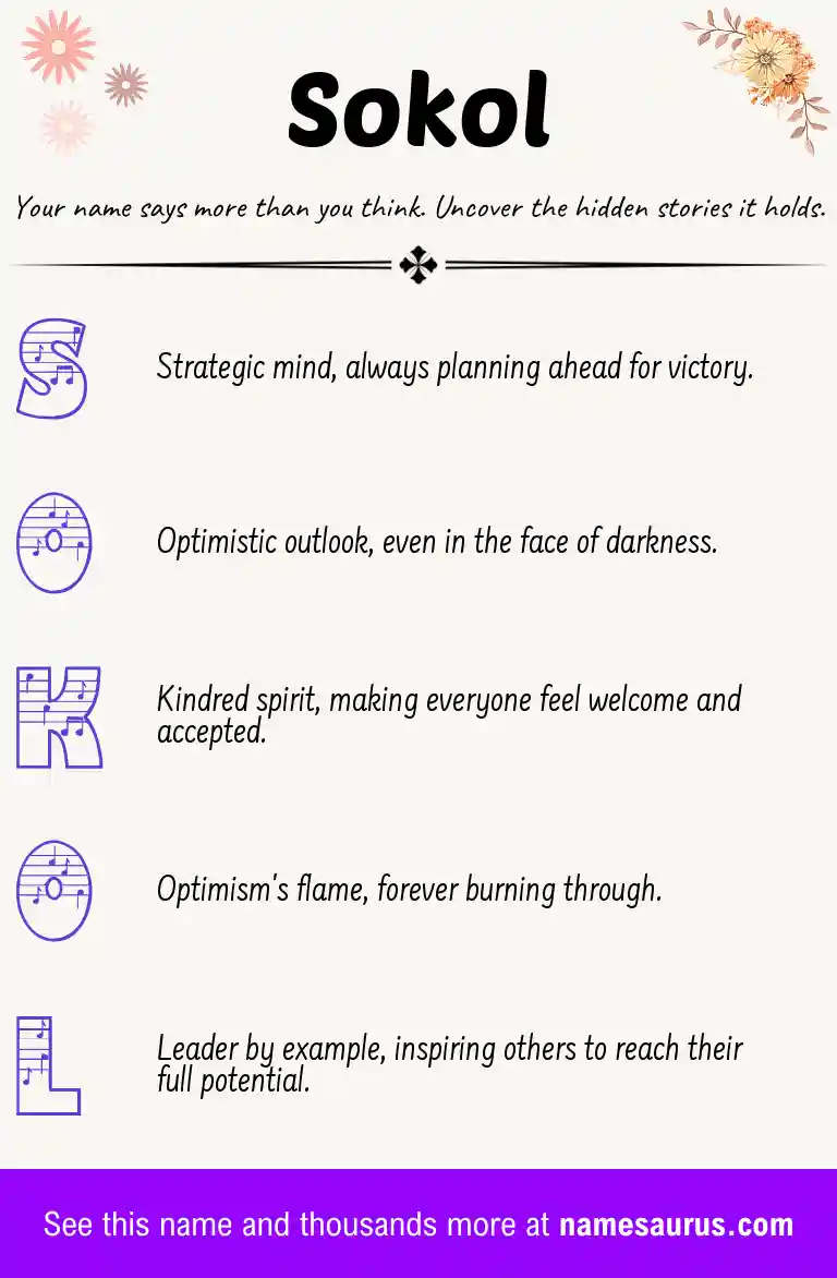 Acrostic poem about Sokol.