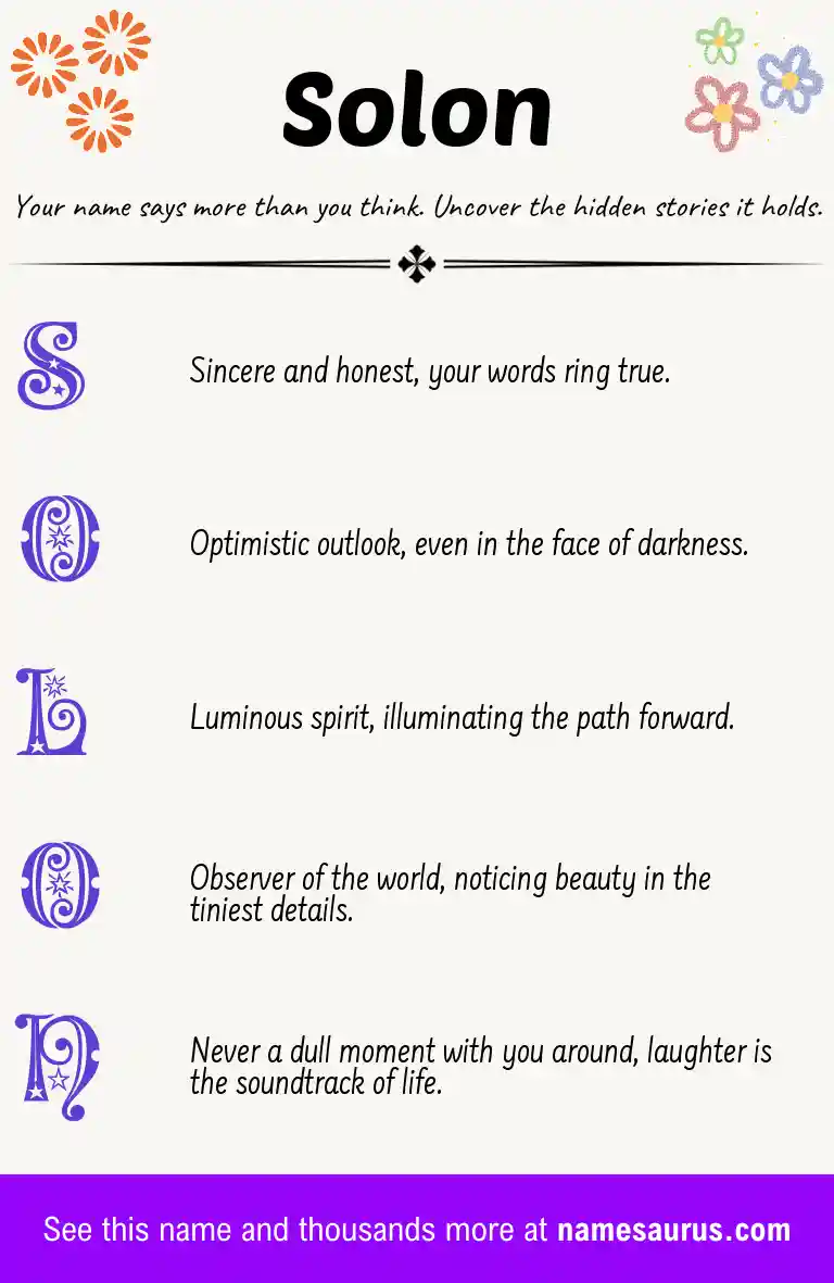 Acrostic poem about Solon.