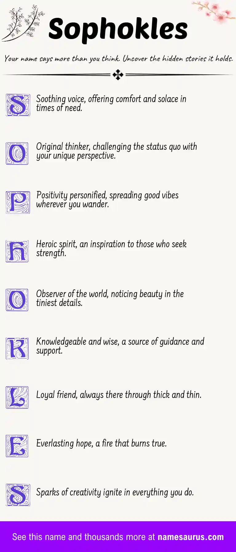 Acrostic poem about Sophokles.