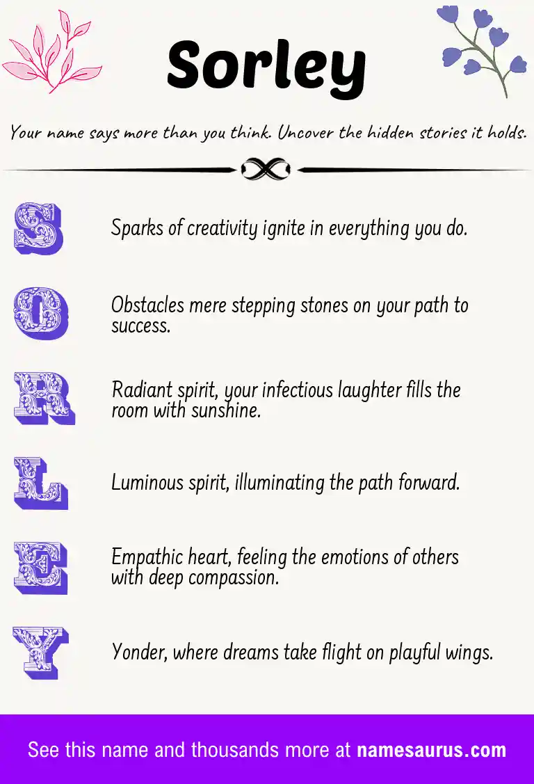 Acrostic poem about Sorley.