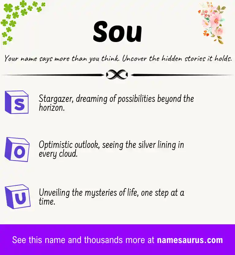 Acrostic poem about Sou.