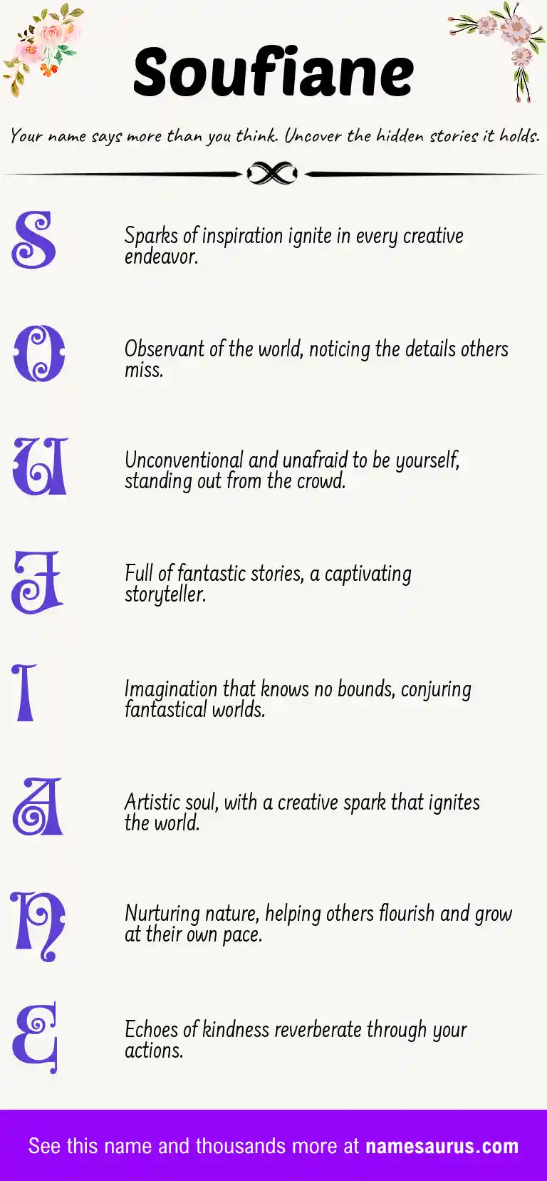 Acrostic poem about Soufiane.