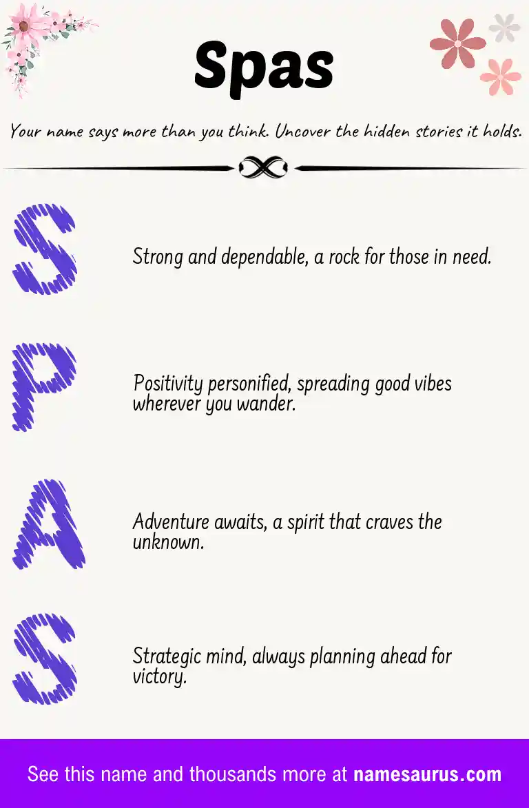 Acrostic poem about Spas.
