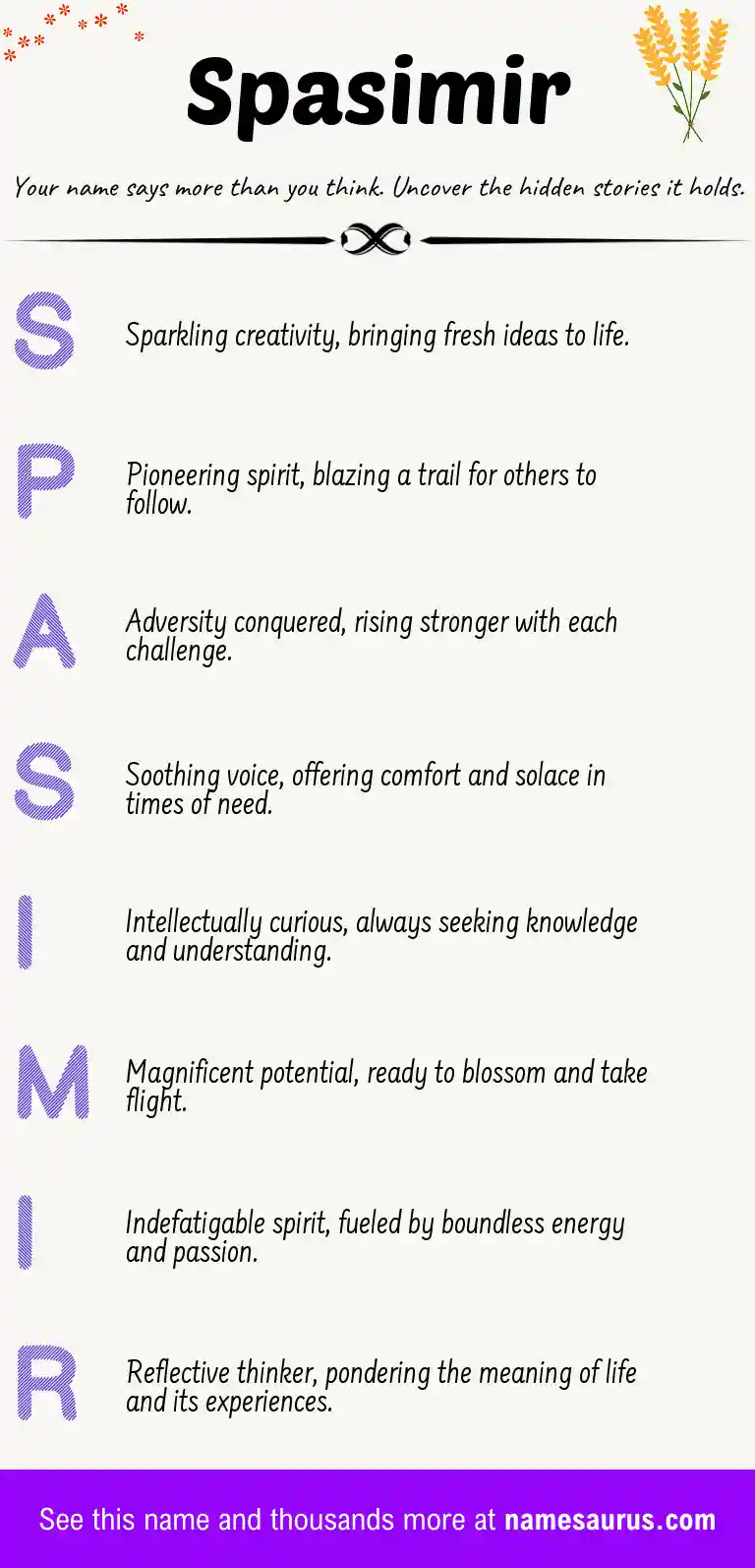 Acrostic poem about Spasimir.
