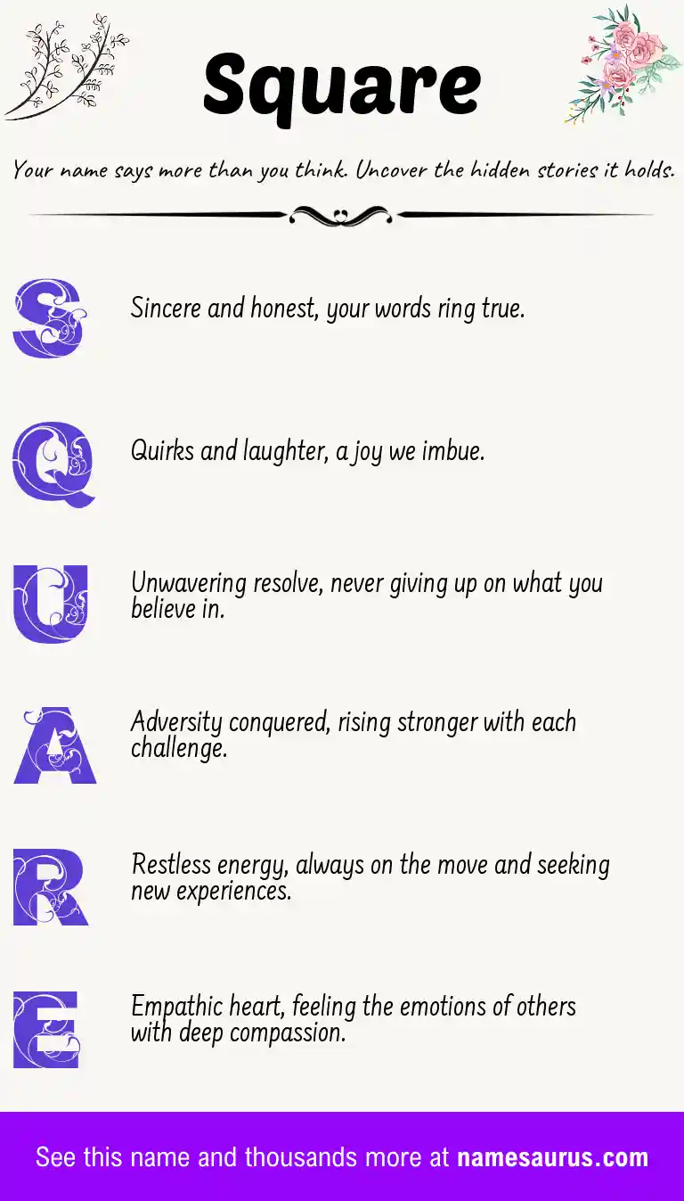 Acrostic poem about Square.