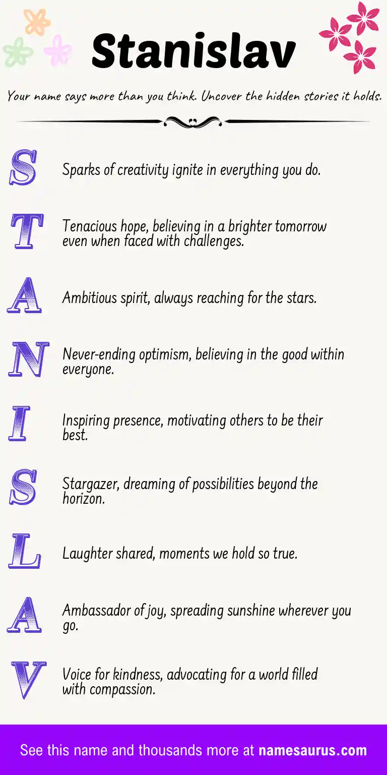 Acrostic poem about Stanislav.