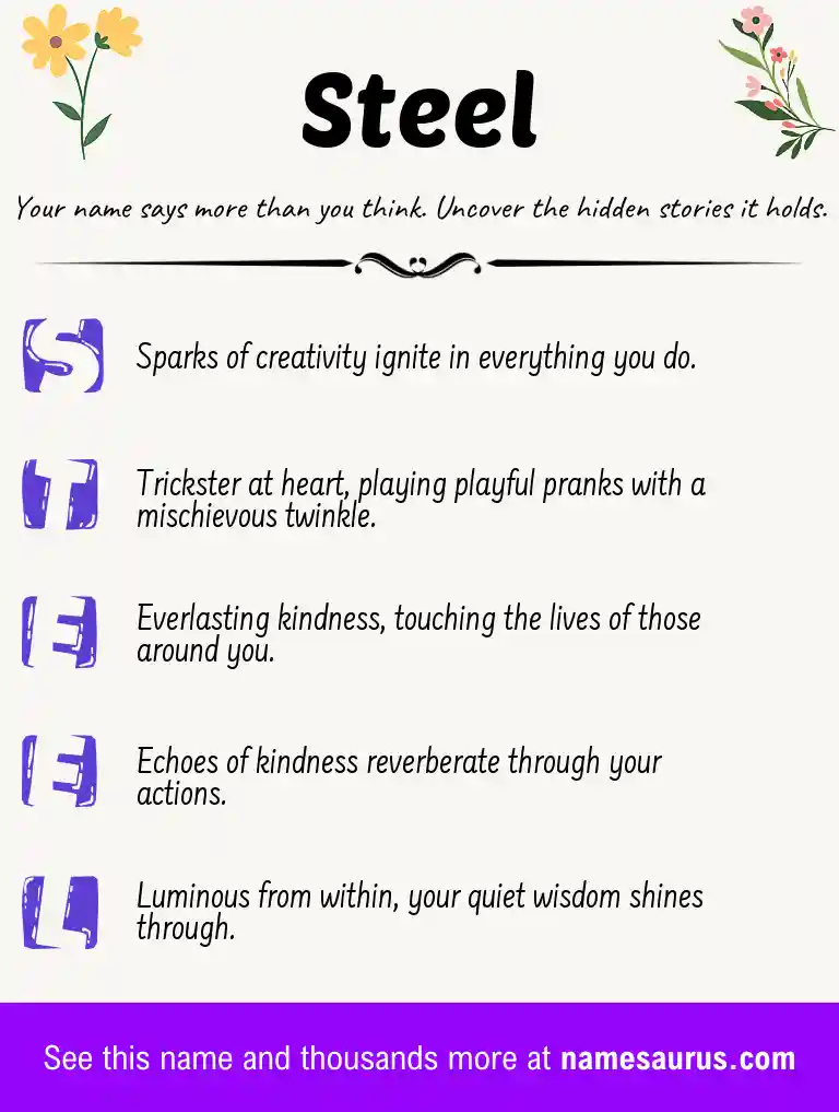 Acrostic poem about Steel.