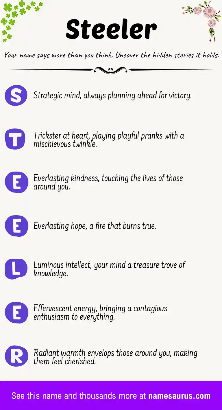Acrostic poem about Steeler.