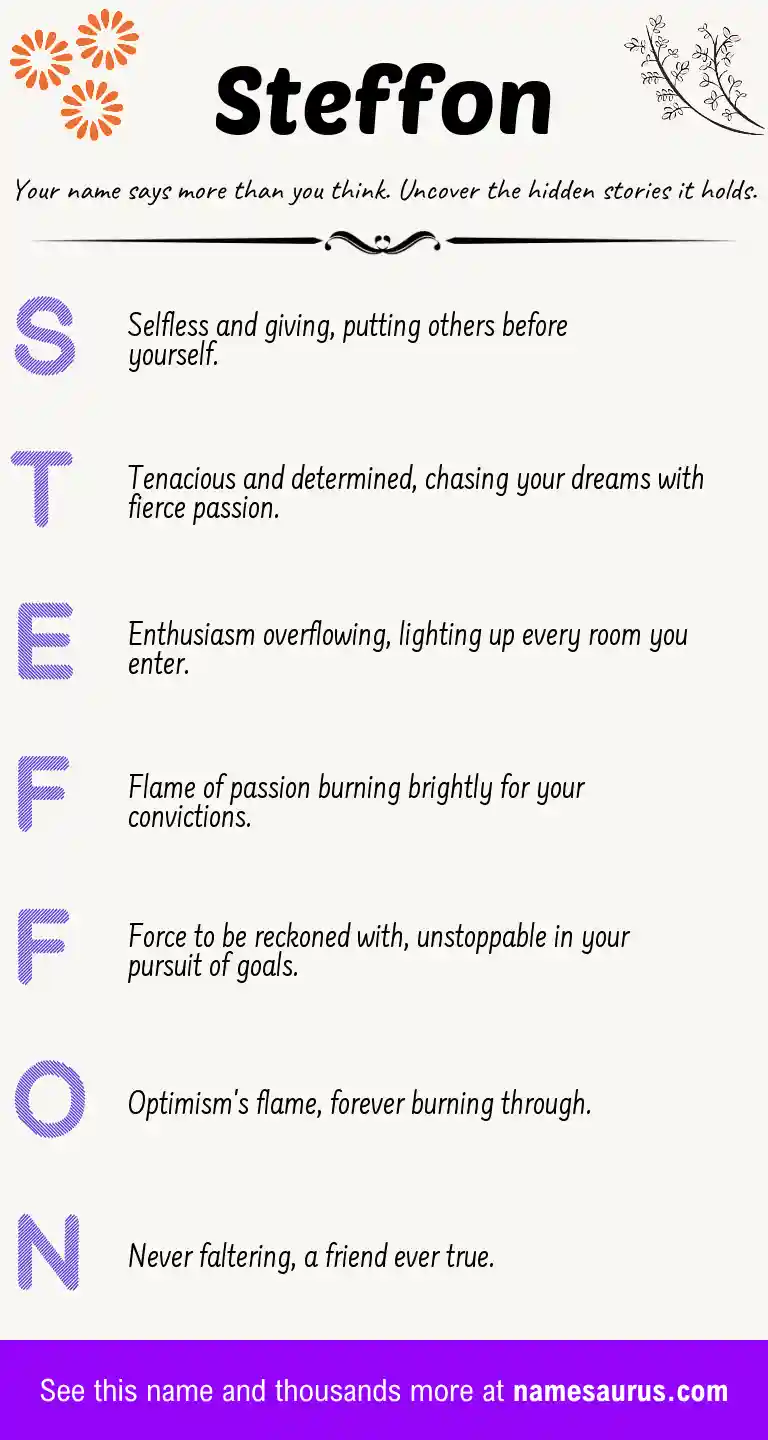 Acrostic poem about Steffon.