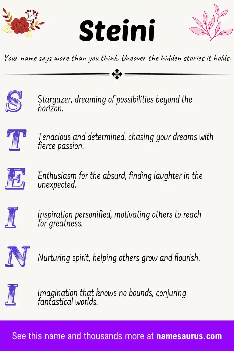 Acrostic poem about Steini.