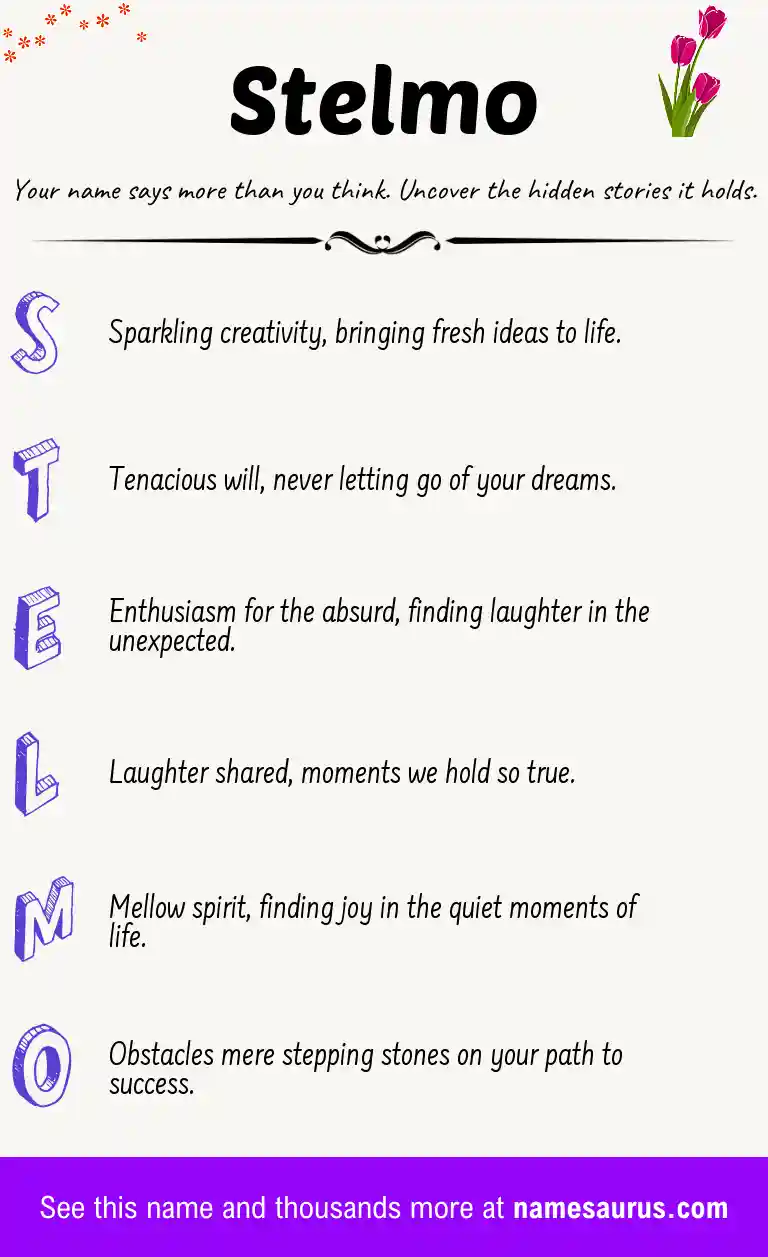 Acrostic poem about Stelmo.