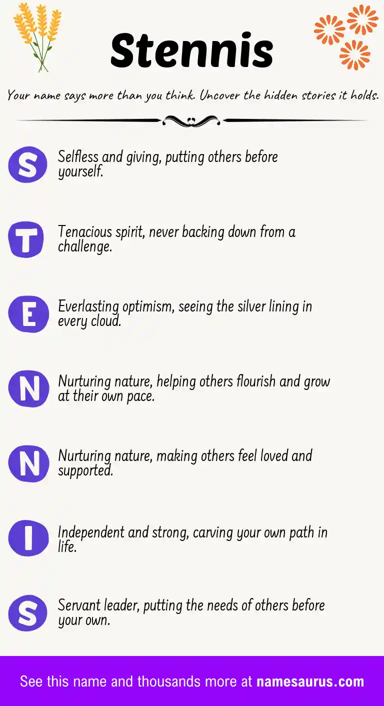 Acrostic poem about Stennis.