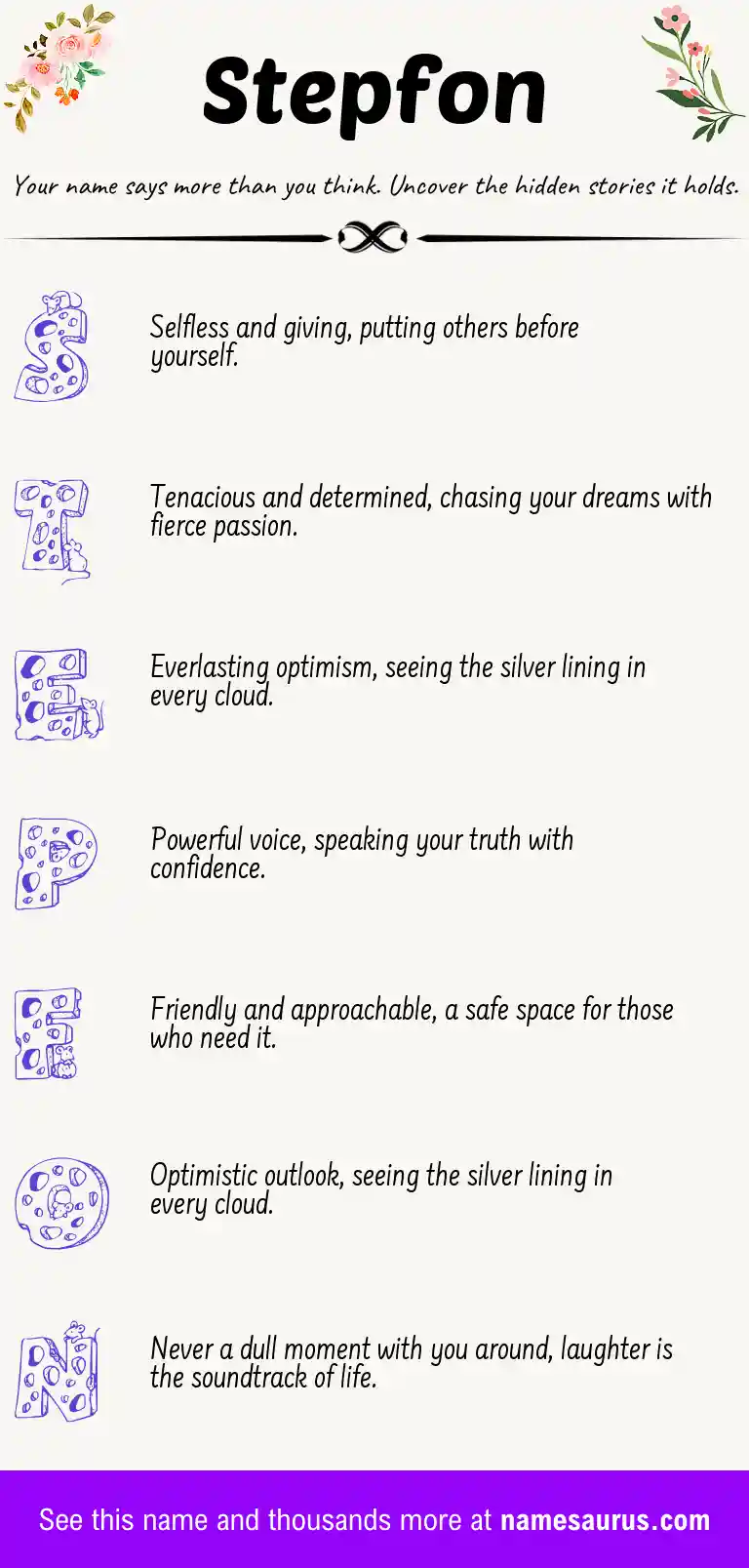 Acrostic poem about Stepfon.